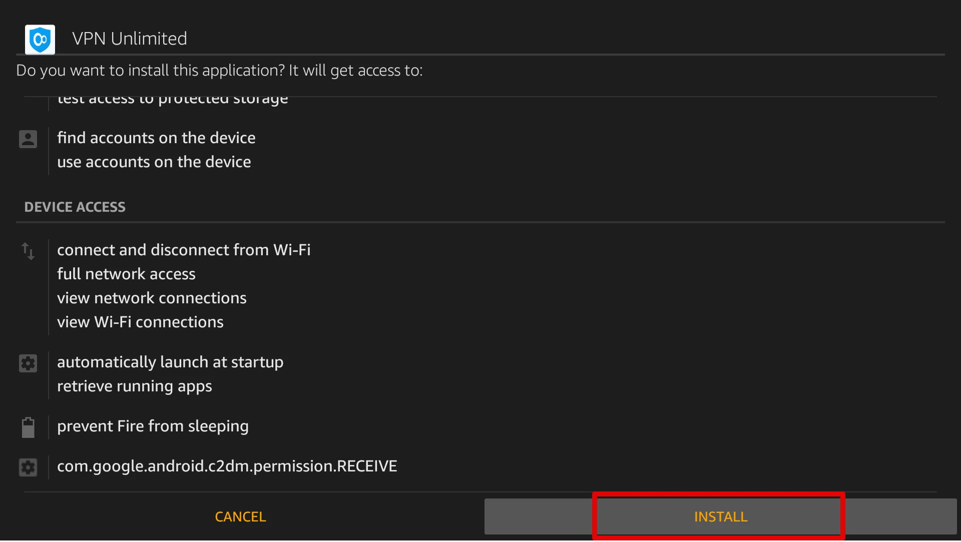 Install the KeepSolid VPN Unlimited app on your Amazon Fire TV